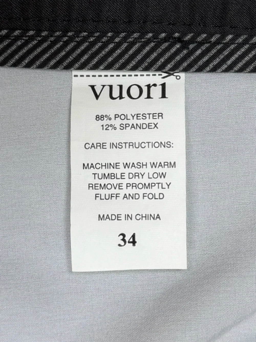 Vuori Cruise Board Shorts Mens 34 Grey 7” Performance Swim Beach Surf Trunk V314